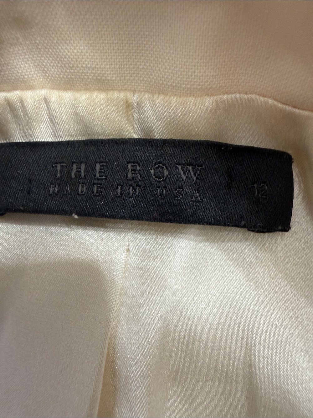 The Row Ivory Schoolboy Blazer Wool Stretch size 12 - Picture 2 of 12